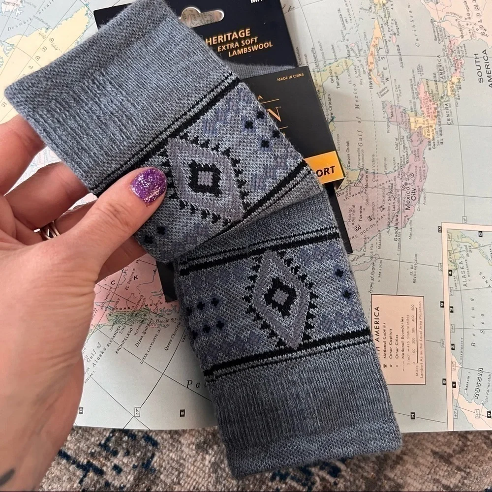 Pendleton Heritage Blue Light Cushion Moisture Wicking Soft Lambswool Crew Socks